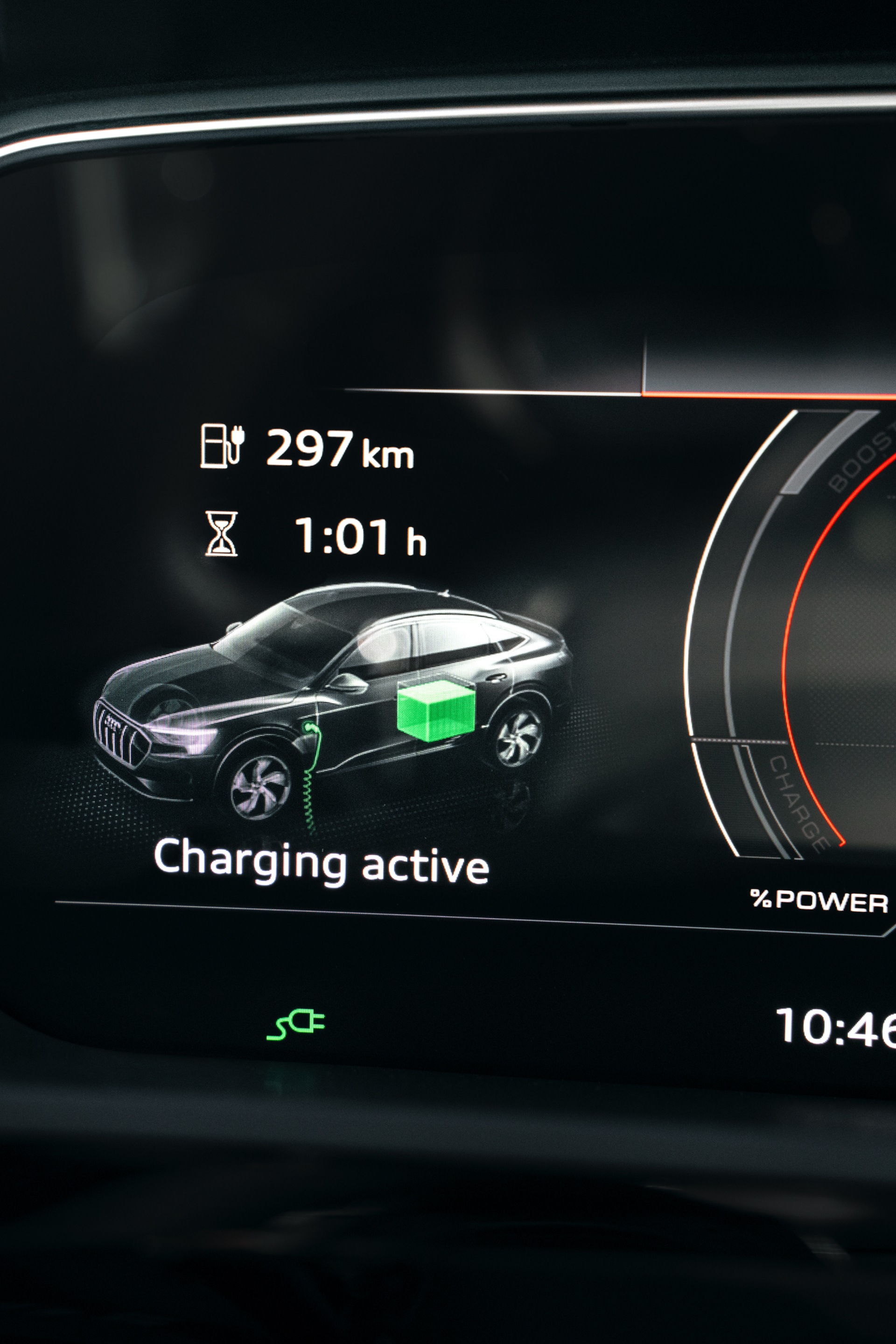 Battery indicator of the Audi SQ 8 e-tron	.